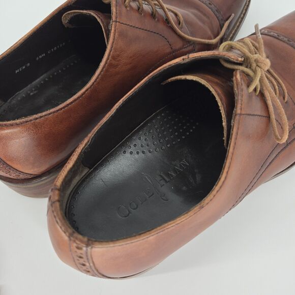 Mens Cole Haan Brown Leather  Giraldo 2.0 Oxfords 8.5